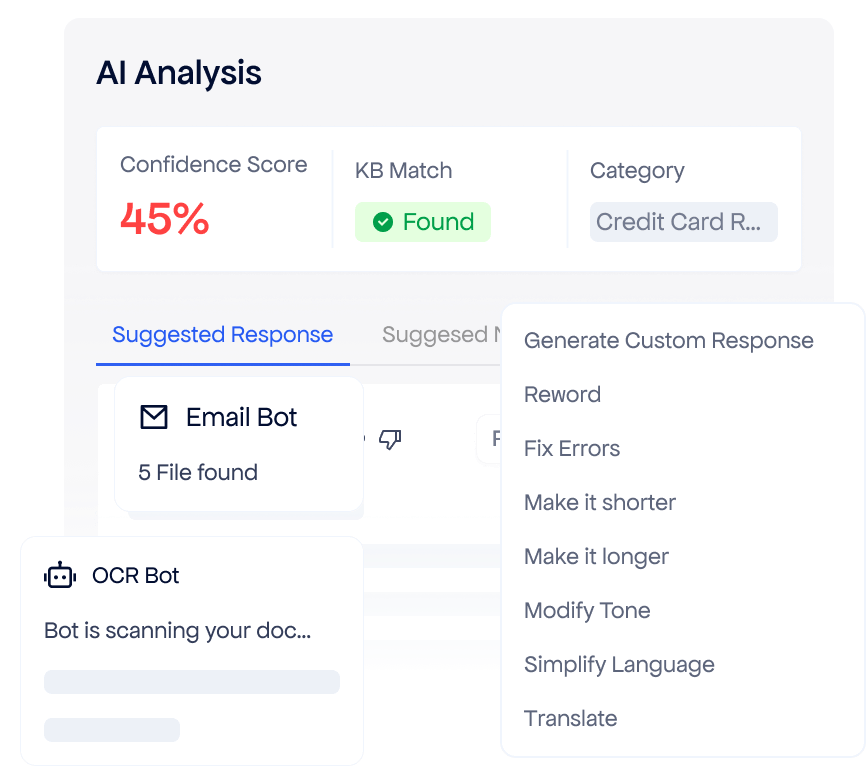 CXM. AI - Email Bot, Summarisation, OCR